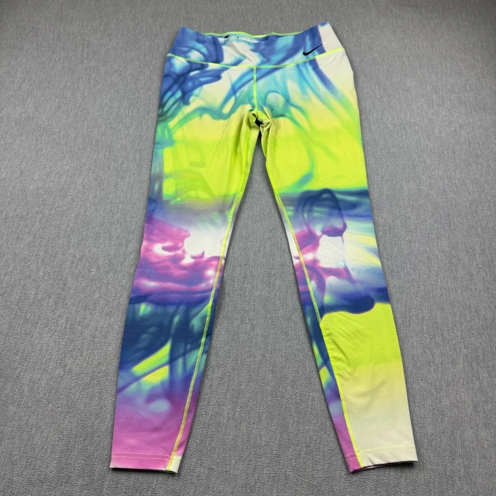 Nike Dri-Fit Legendary‎ Lava Pants Womens Large Leggings Volt Yoga Gym Workout